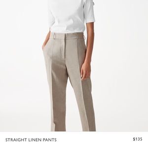 COS straight linen pants.